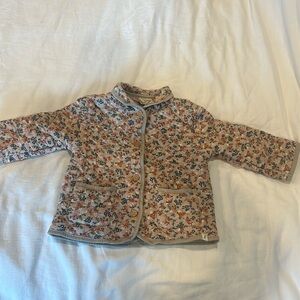 Toddler girl floral quilted jacket